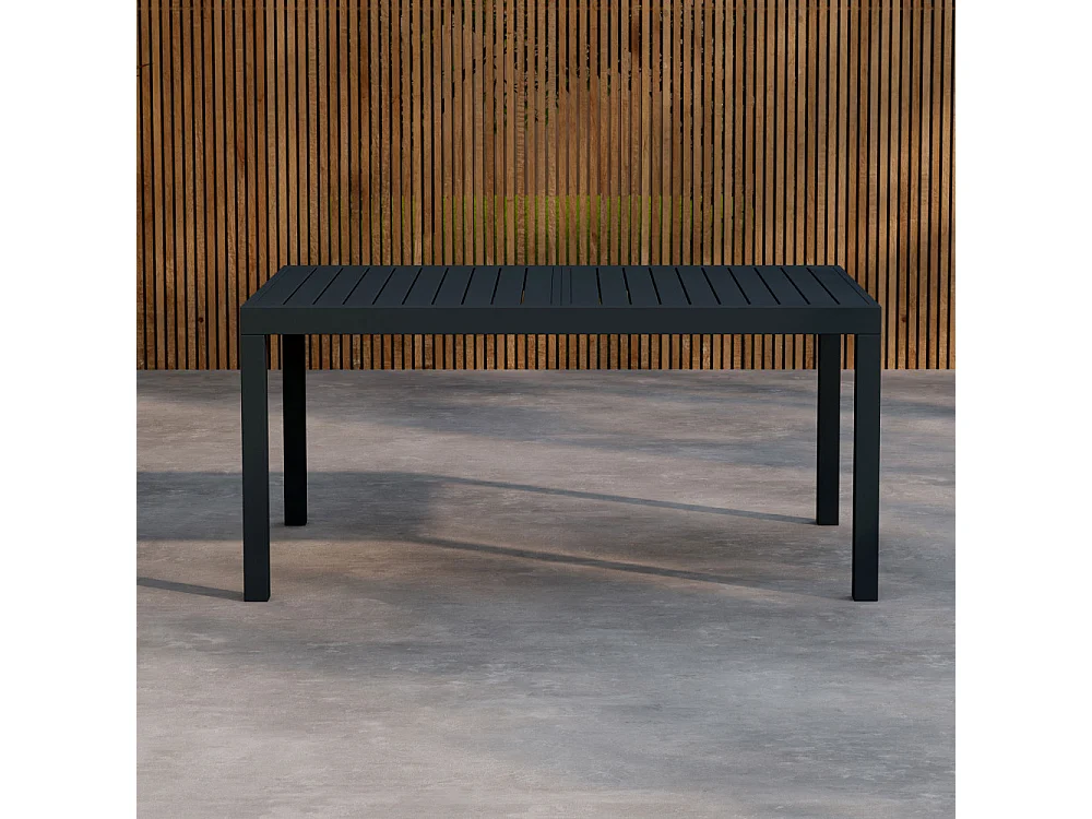 Capo Gartentisch mit Auszug 160/240 cm schwarz.
