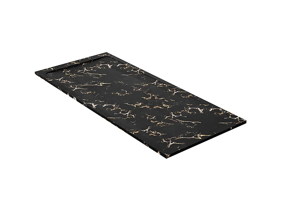 Receveur de douche en pierre naturelle extra plat à poser 90x100cm - noir marble - ORIGINE