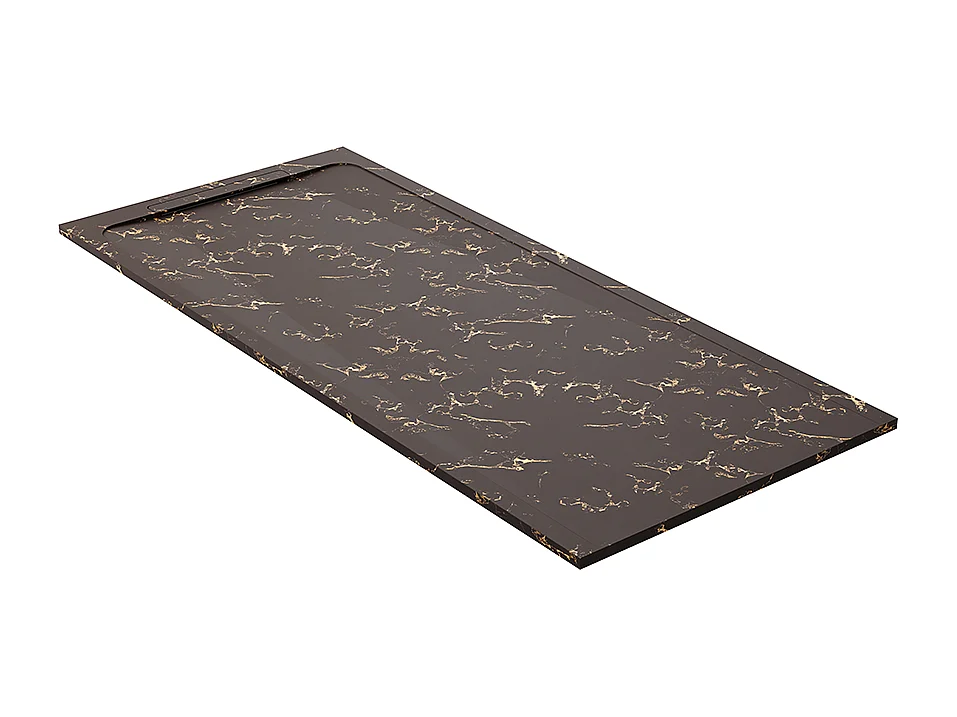 Receveur de douche en pierre naturelle extra plat à poser 70x80cm - gris marbre - ORIGINE