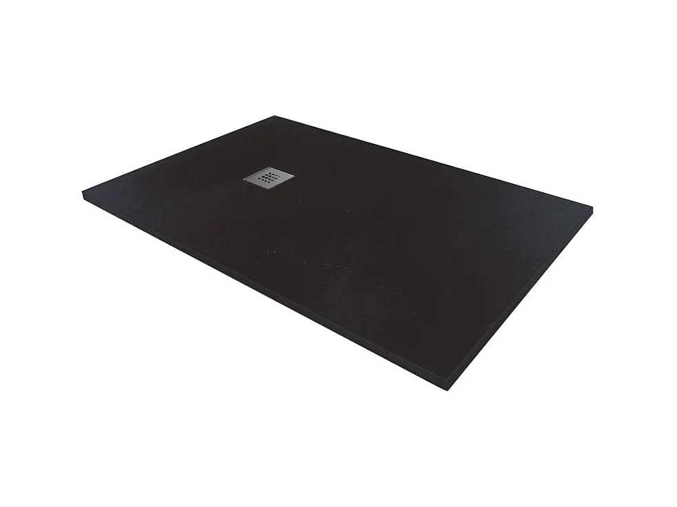 Receveur de douche en résine extra plat à poser 70x120cm - noir - RIO