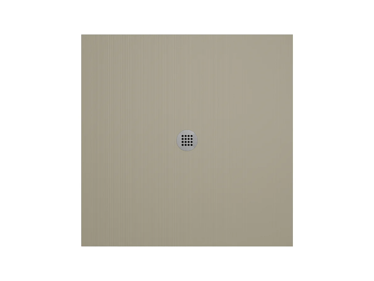 Receveur de douche en résine extra plat à poser 90x90cm - beige - RONDA