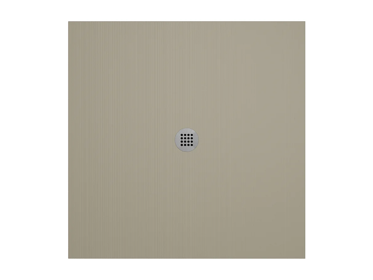 Receveur de douche en résine extra plat à poser 90x90cm - beige - RONDA