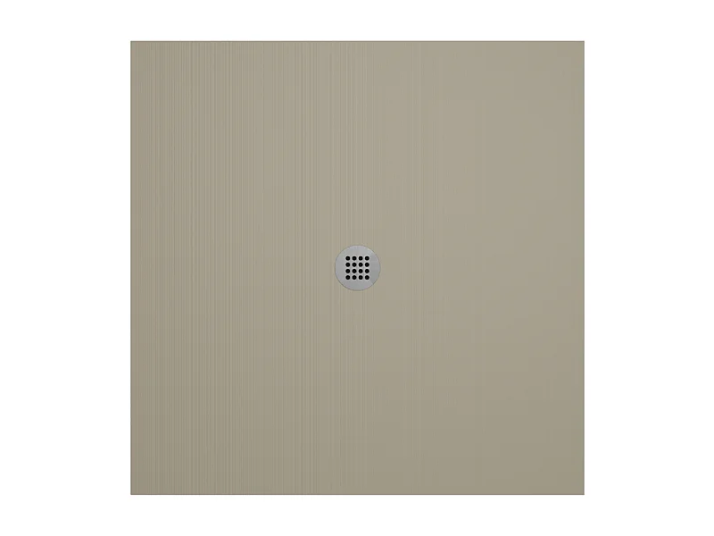 Receveur de douche en résine extra plat à poser 90x90cm - beige - RONDA