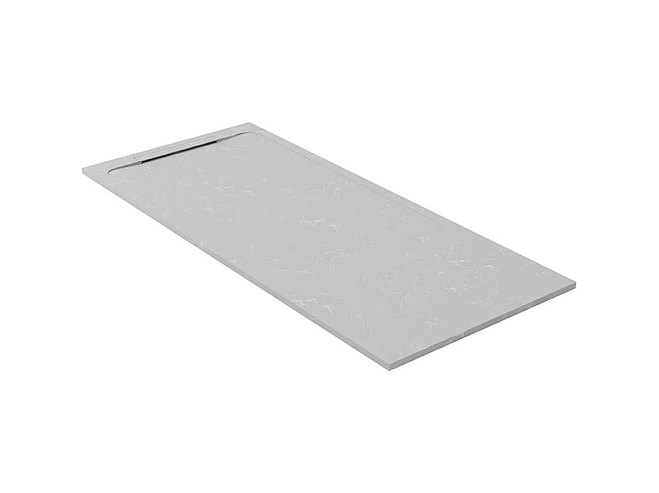 Receveur de douche en pierre naturelle extra plat à poser 80x100cm - gris marbre - ORIGINE