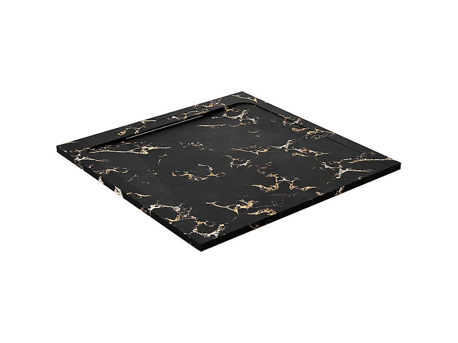 Receveur de douche en pierre naturelle extra plat à poser 90x90cm - noir marble - ORIGINE