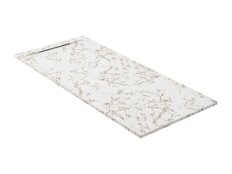 Receveur de douche en pierre naturelle extra plat à poser 70x90cm - blanc marbre - ORIGINE