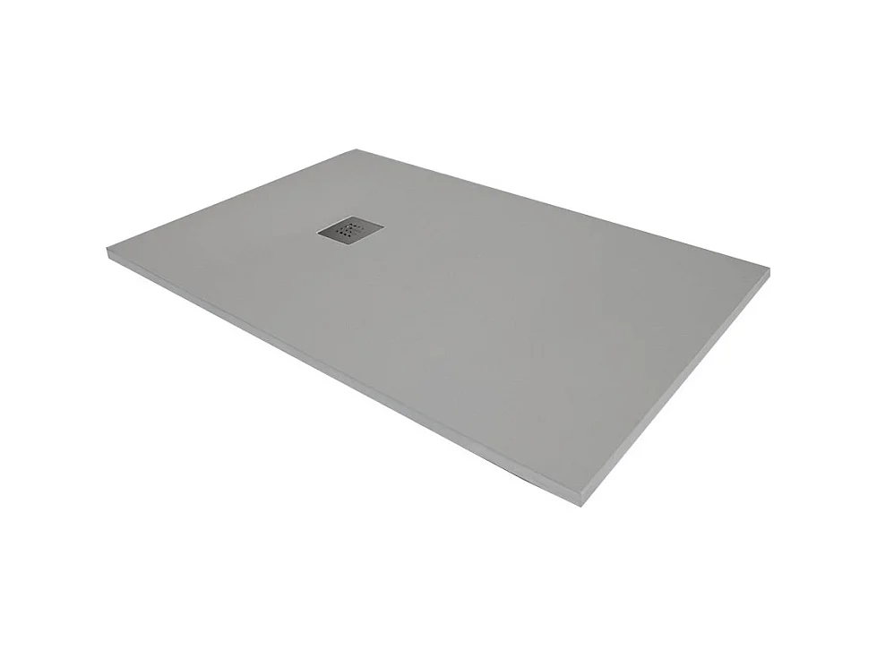 Receveur de douche en résine extra plat à poser 90x200cm - ciment (gris) - RIO