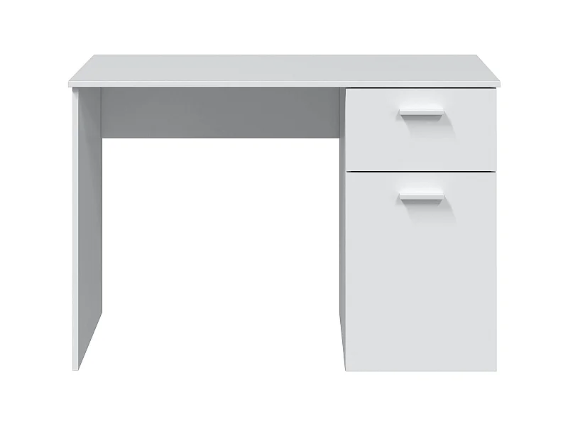 Bureau en mélaminé coloris blanc artik - Hauteur 73 x Longueur 108 x Profondeur 50 cm