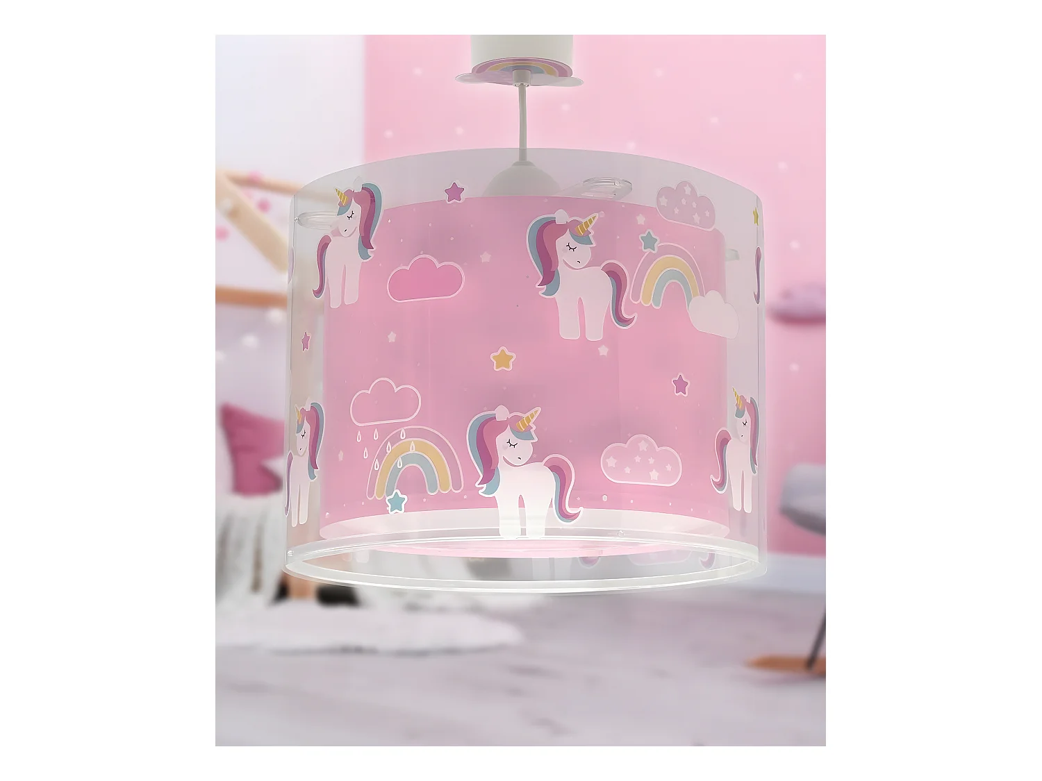 Lustre et lampe suspension enfant Unicorns Licornes