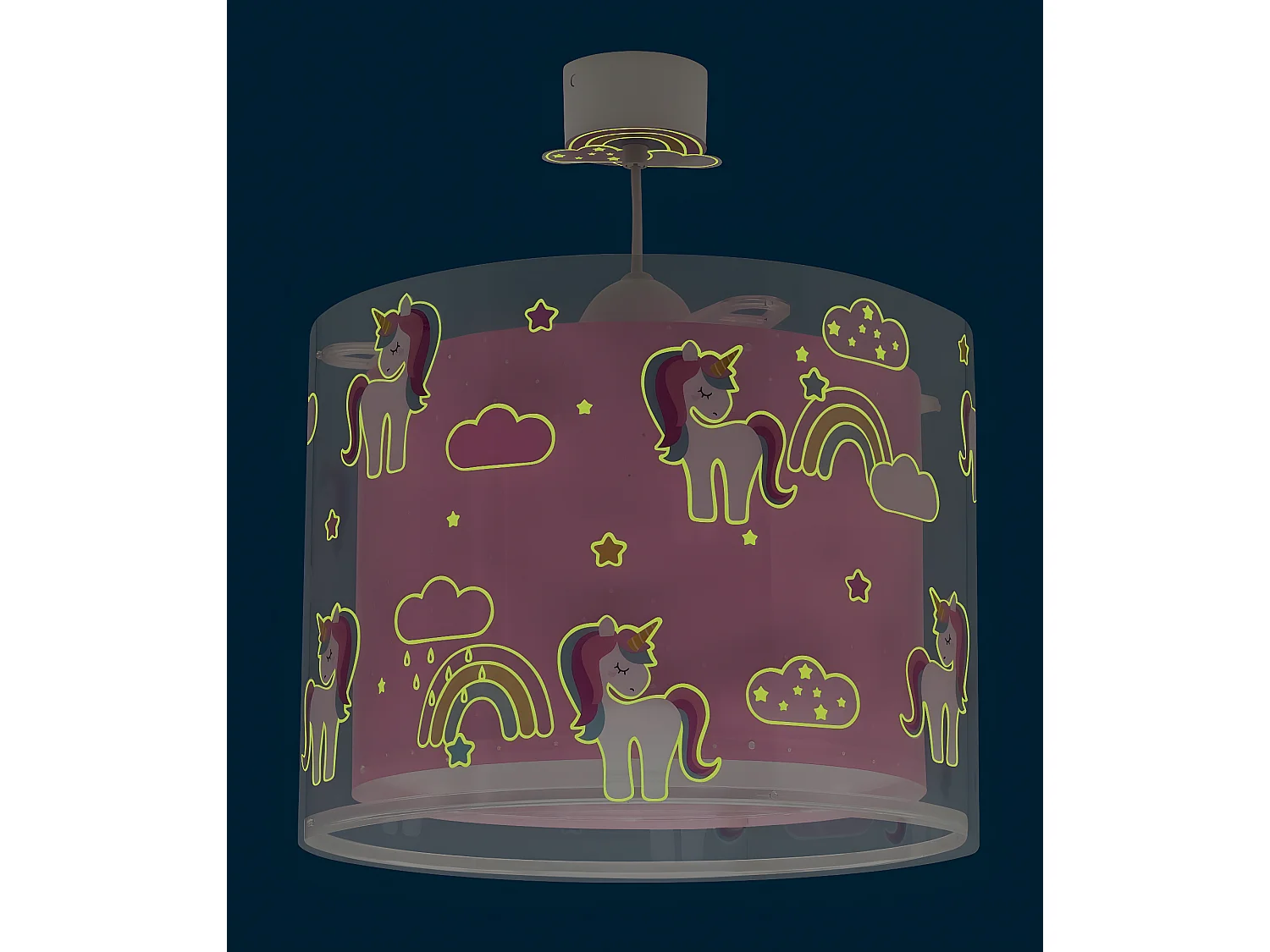 Lustre et lampe suspension enfant Unicorns Licornes