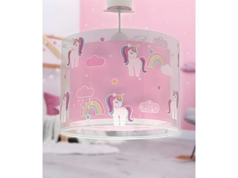 Lustre et lampe suspension enfant Unicorns Licornes
