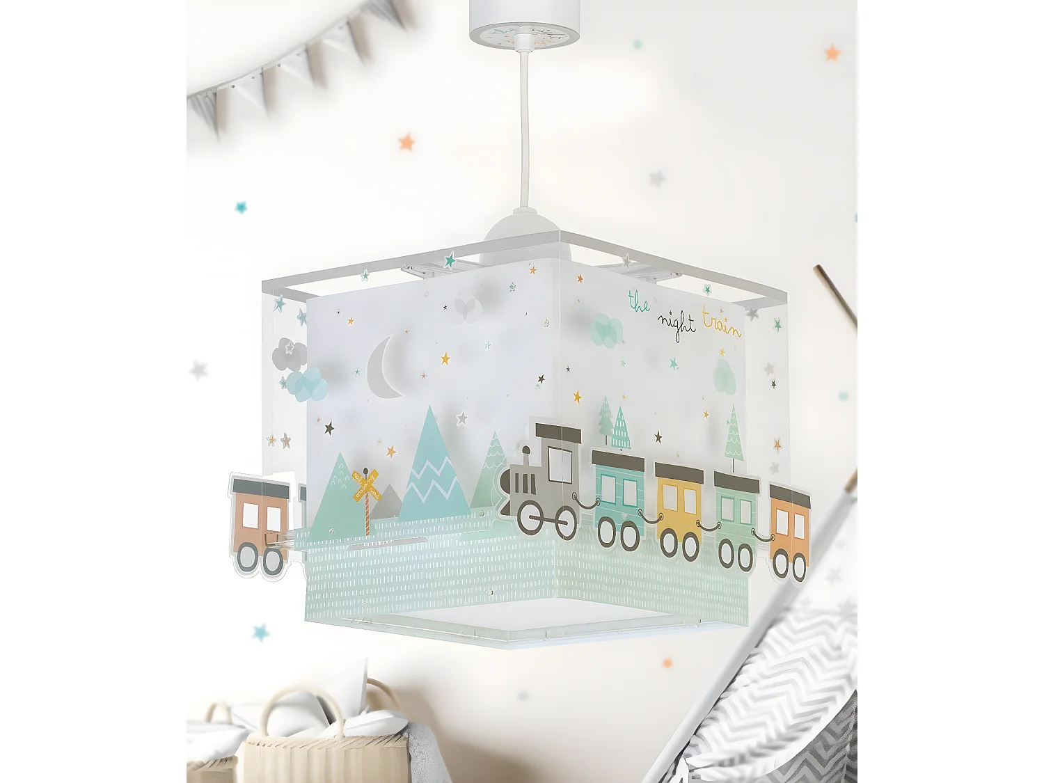 Lampadario per camerette bambini The Night Train Treni | DALBER
