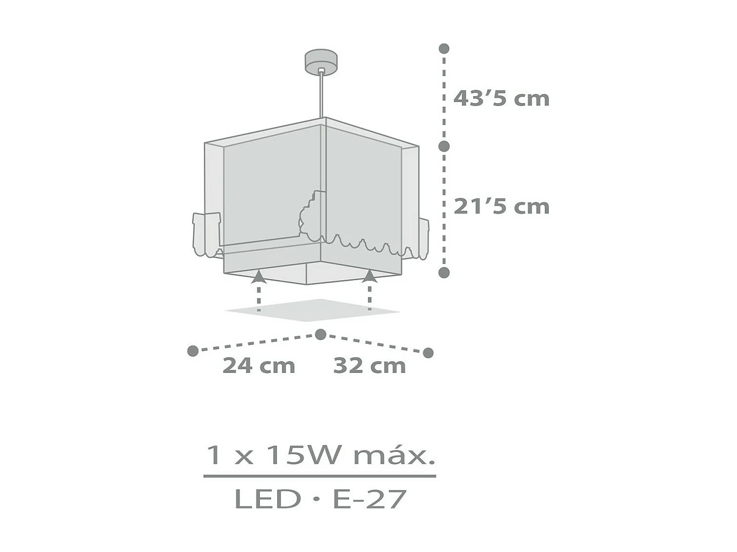 Lampadario per camerette bambini The Night Train Treni | DALBER