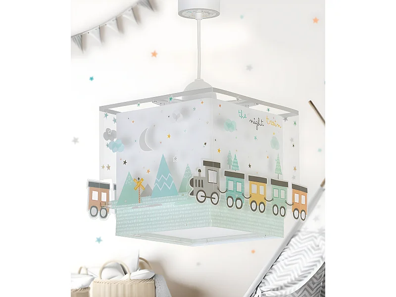 Lampadario per camerette bambini The Night Train Treni | DALBER