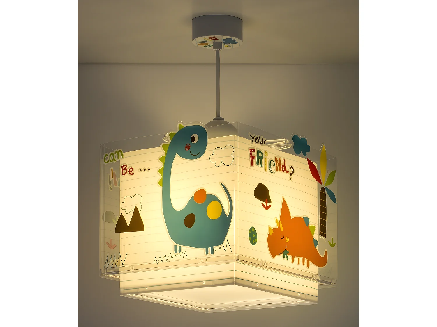 Lustre et lampe suspension enfant Dinos Dinosaures