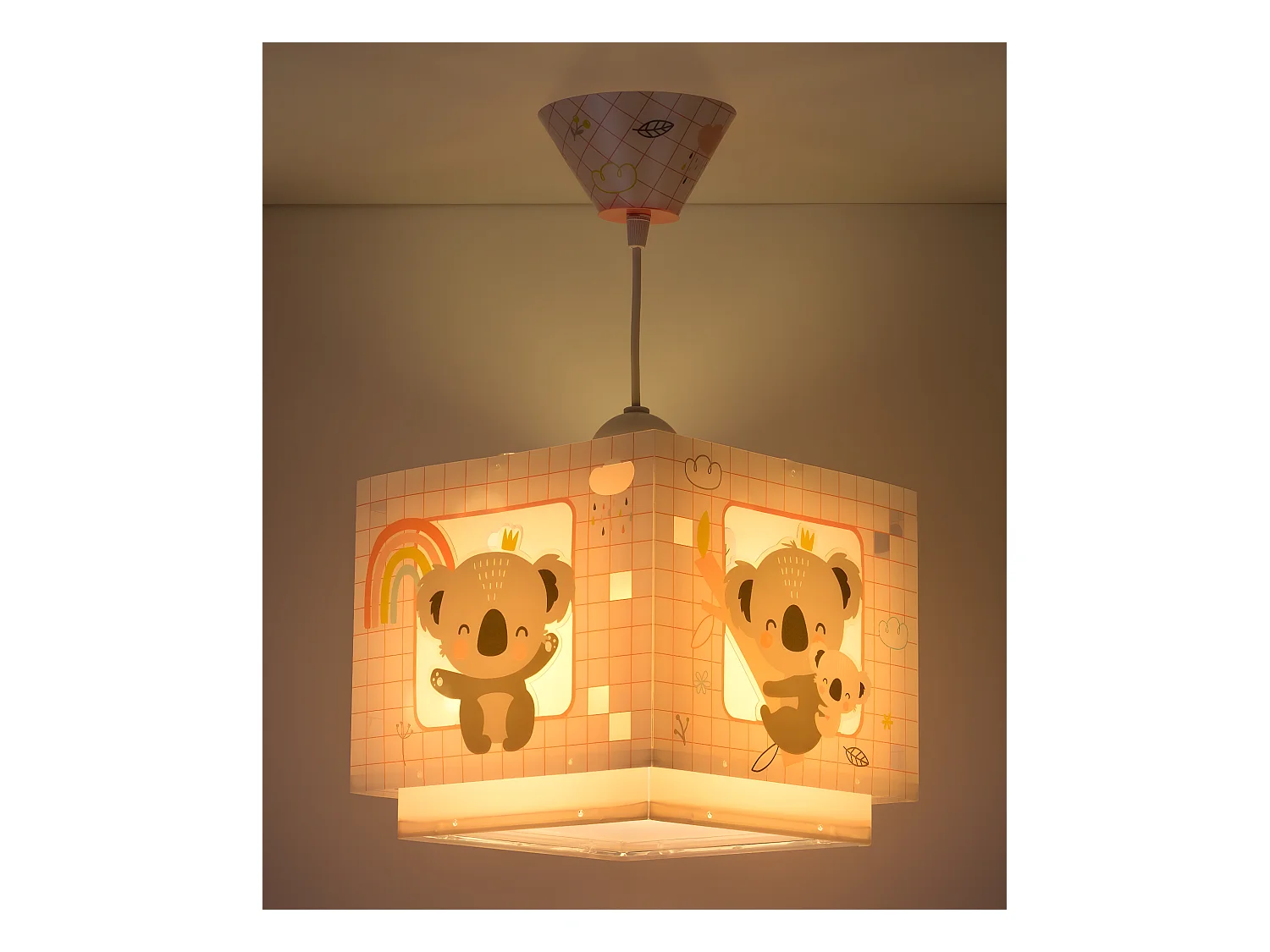 Lampadari per camerette dei bambini Koala rosa | DALBER