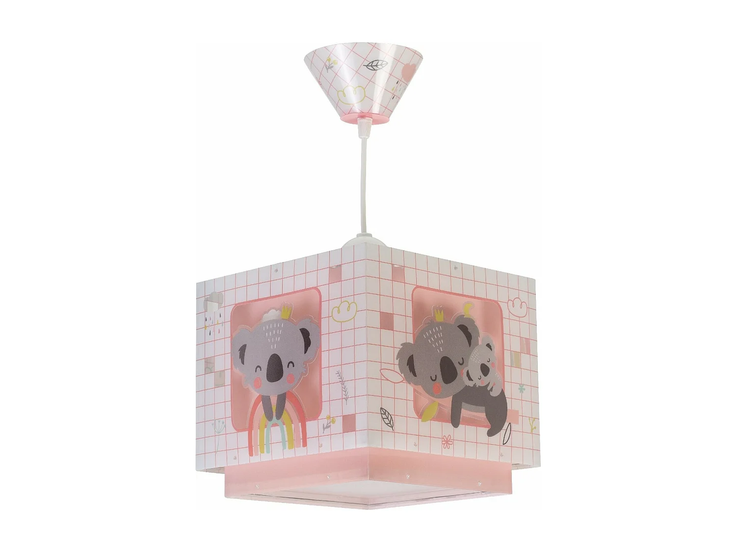Lampadari per camerette dei bambini Koala rosa | DALBER