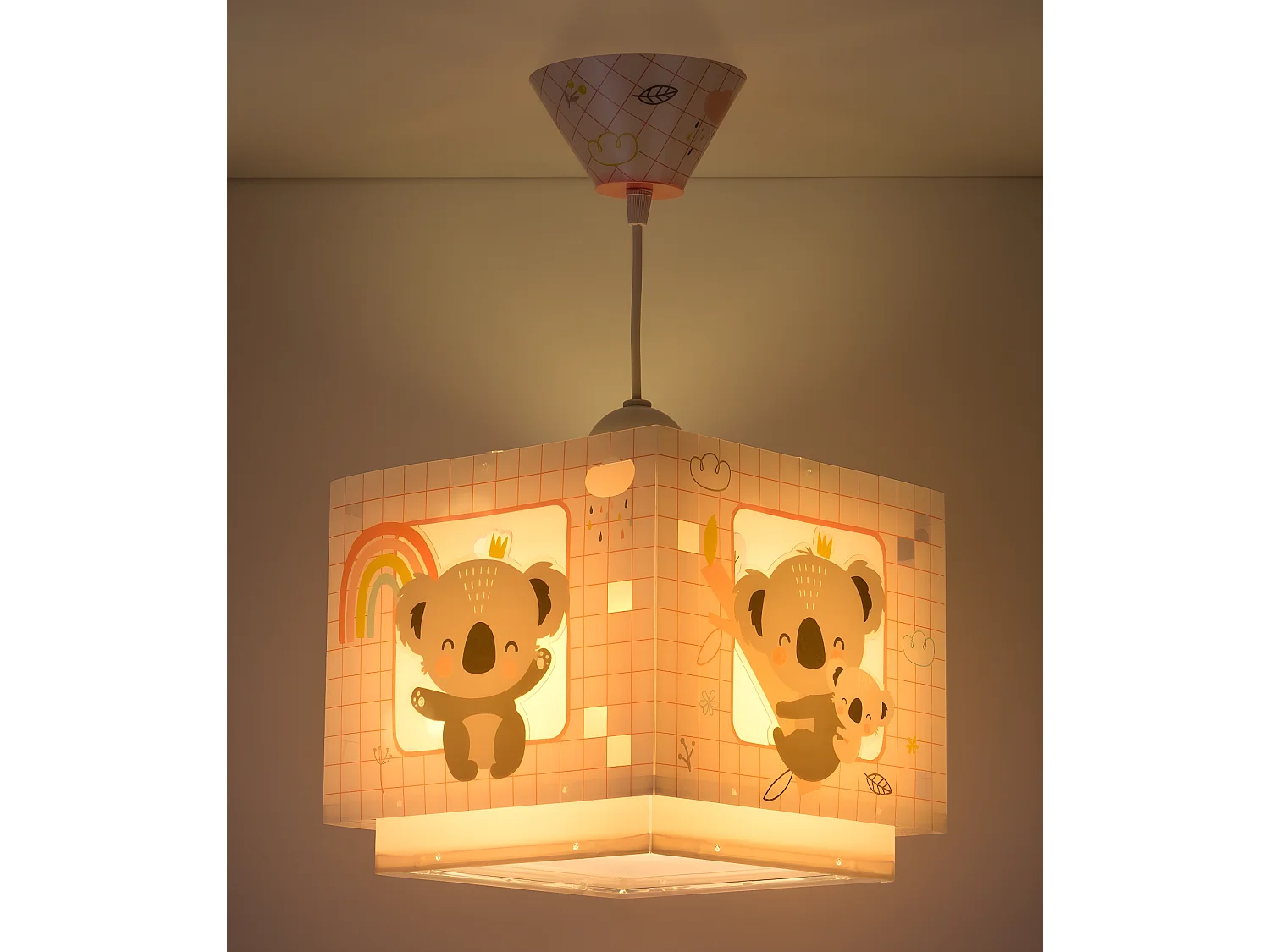 Lampadari per camerette dei bambini Koala rosa | DALBER