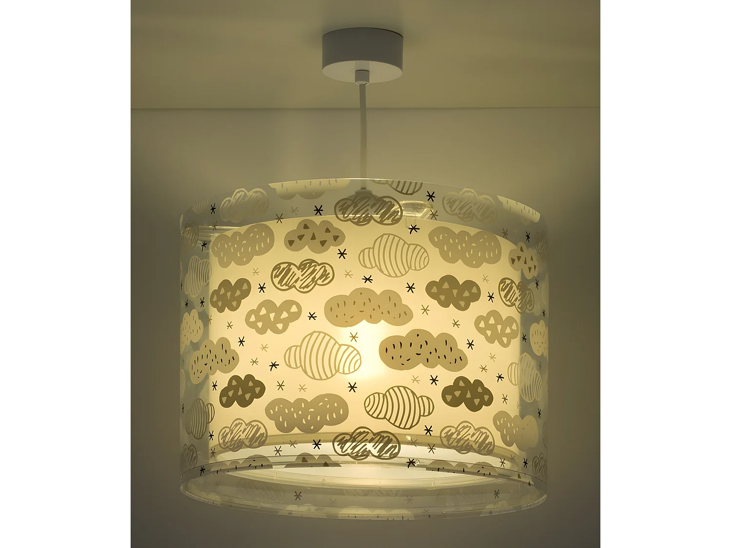 Lámpara infantil de techo colgante Clouds Nubes gris | DALBER