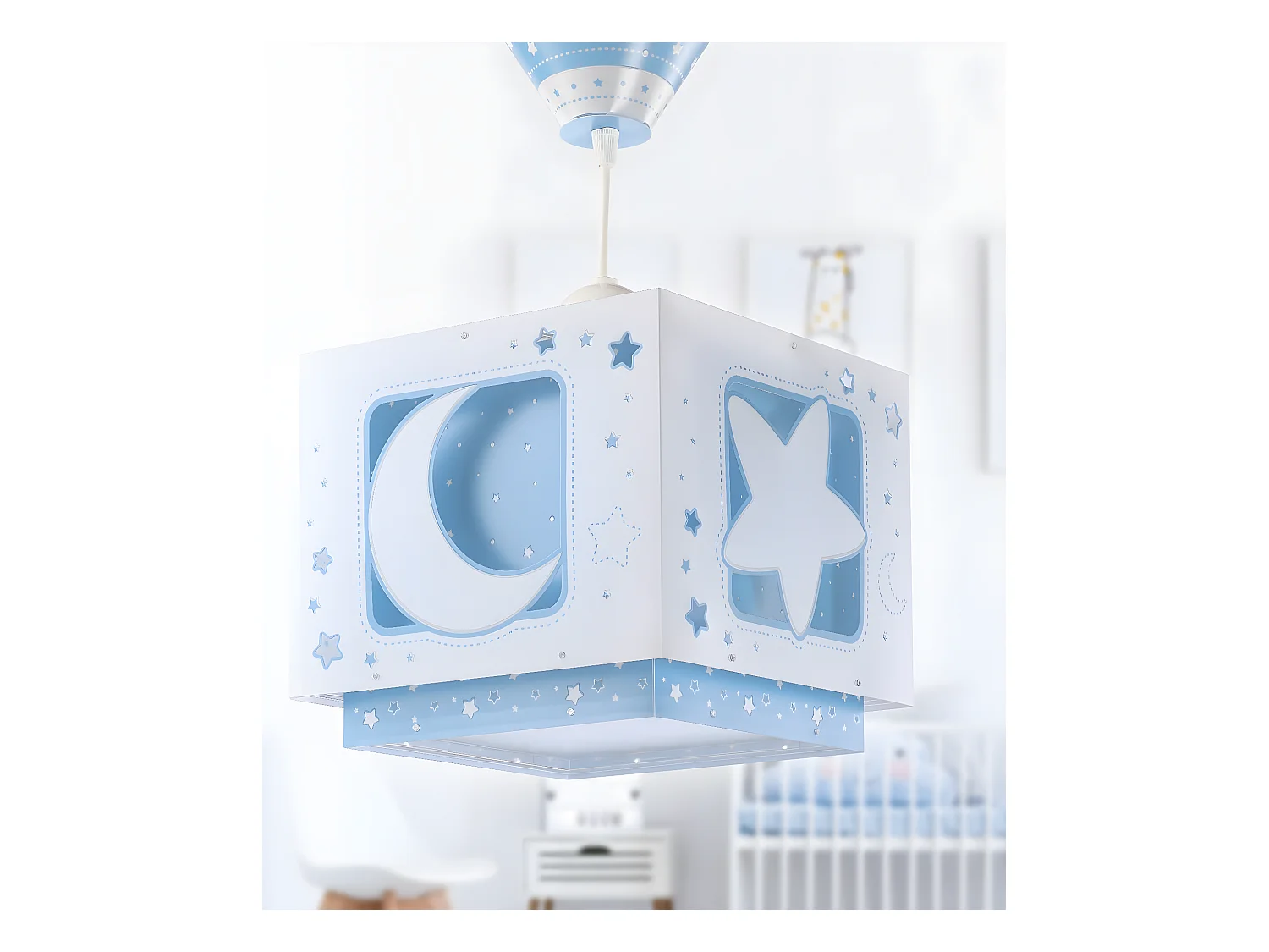 Lámpara infantil de techo Moonlight Luna y Estrellas azul  | DALBER