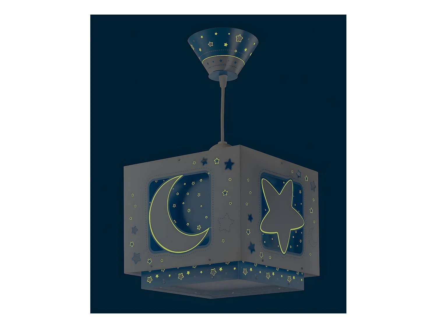 Lámpara infantil de techo Moonlight Luna y Estrellas azul  | DALBER