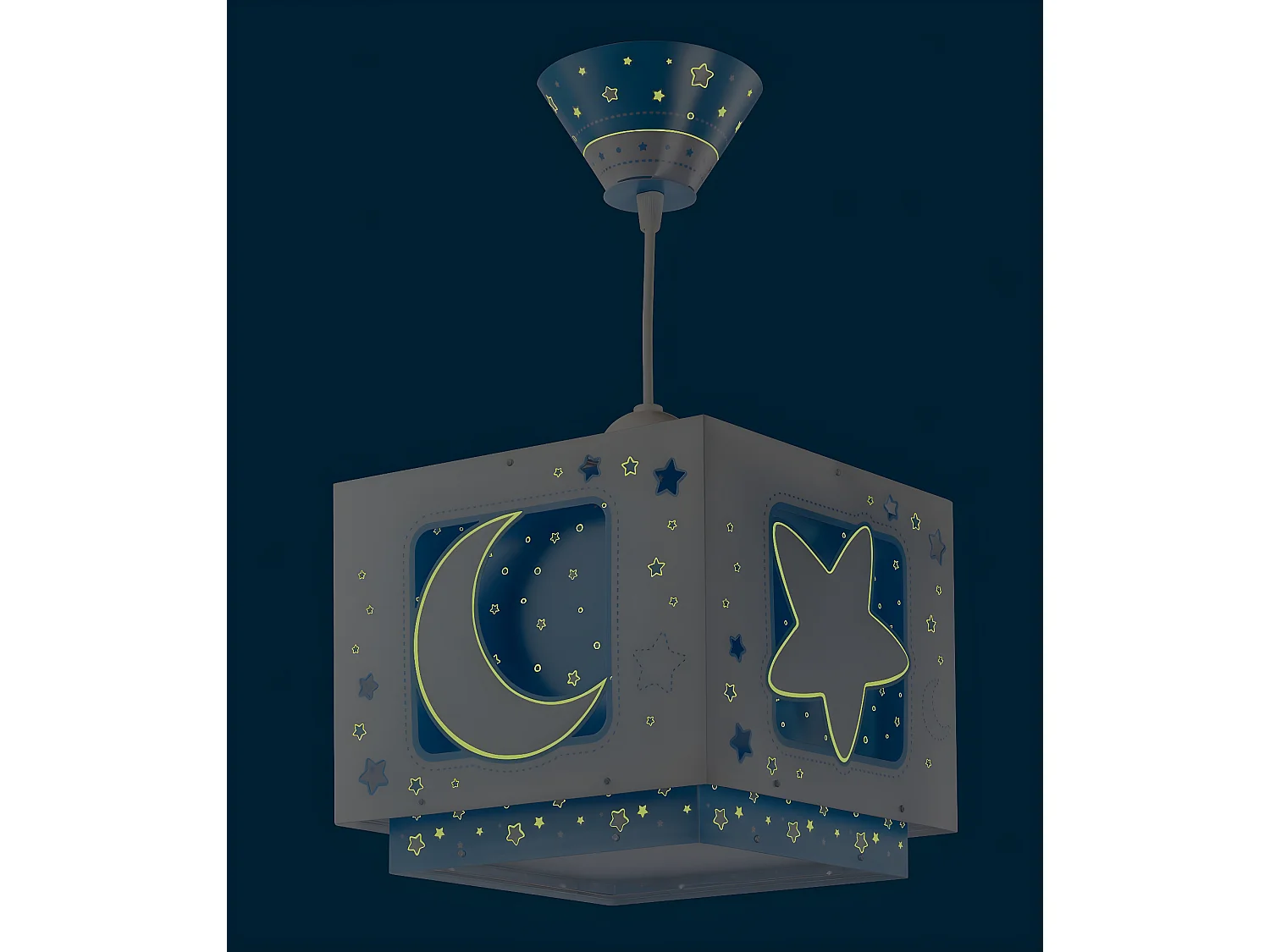 Lampadario per camerette bambini Moonlight Luna Stelle blu | DALBER