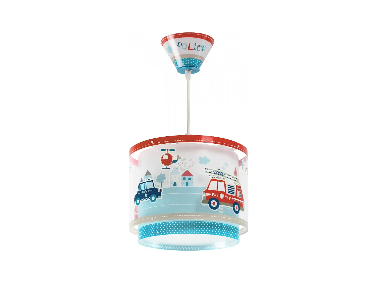 Lustre et lampe suspension enfant Police et Pompiers