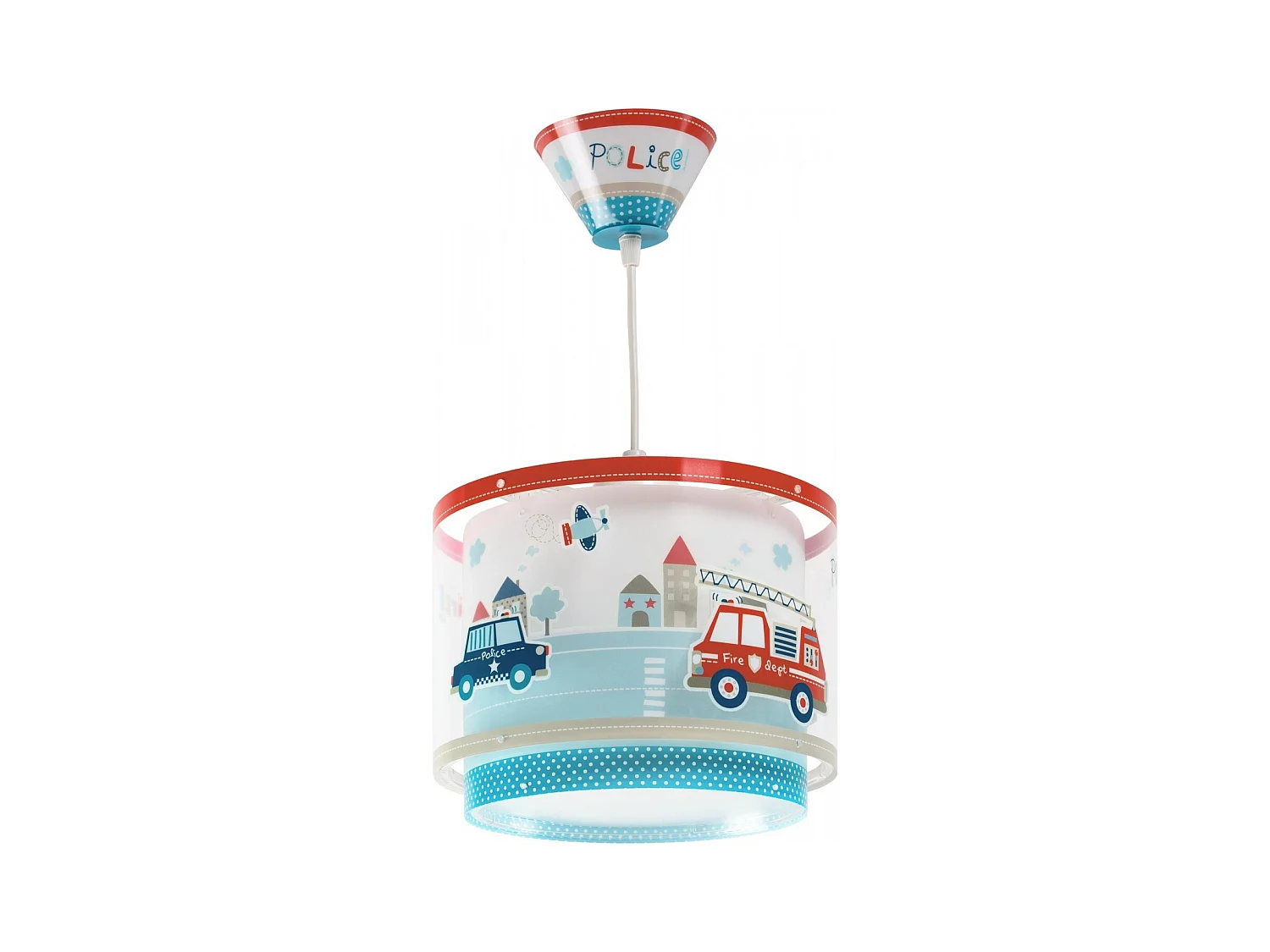 Lustre et lampe suspension enfant Police et Pompiers