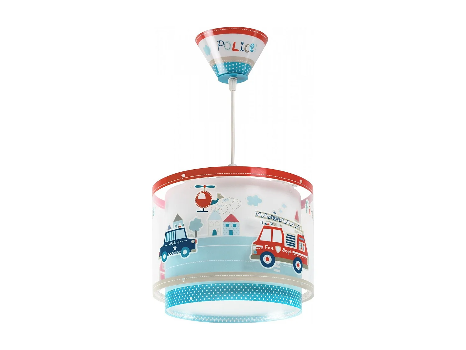 Lustre et lampe suspension enfant Police et Pompiers