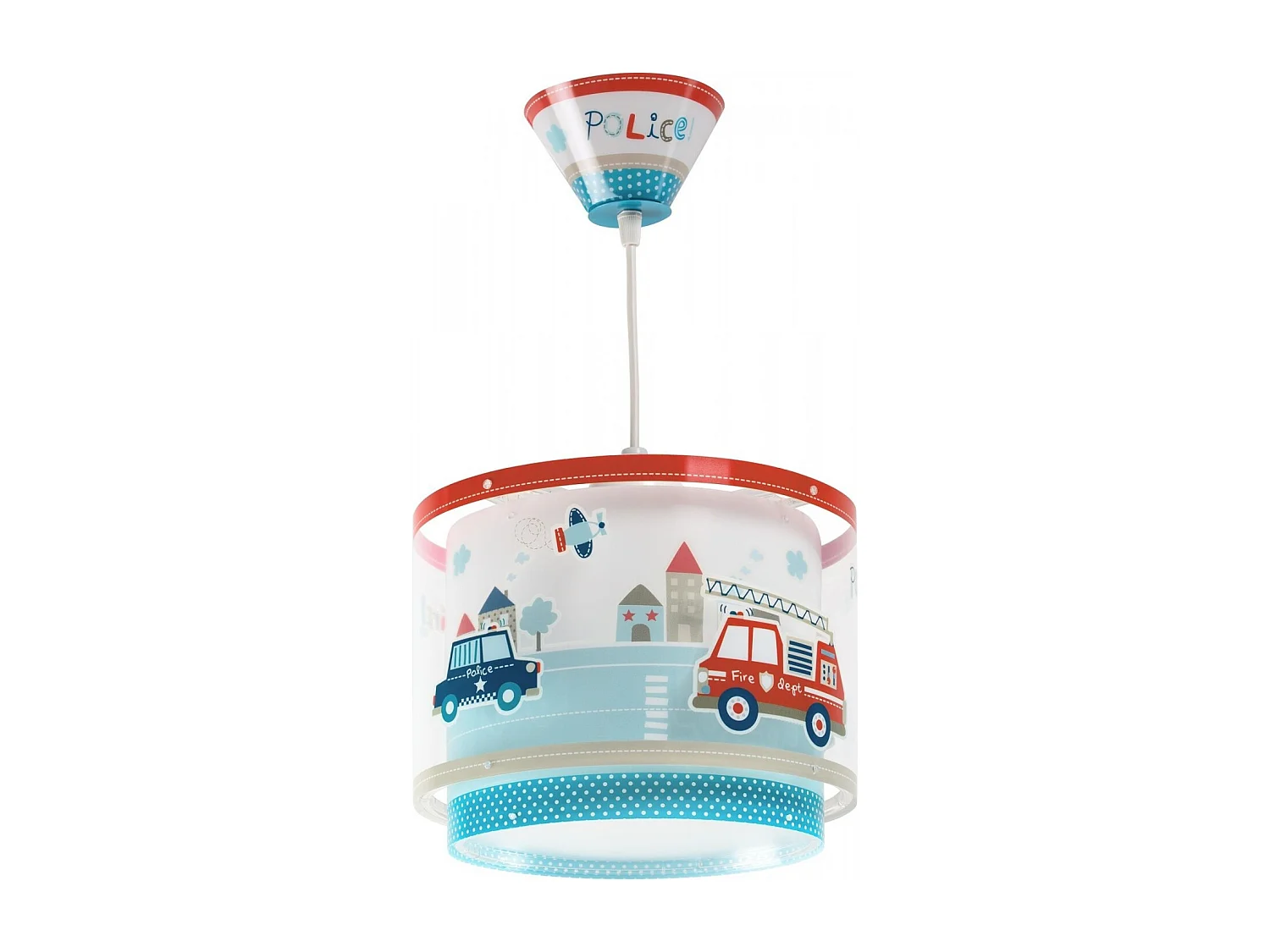 Lustre et lampe suspension enfant Police et Pompiers