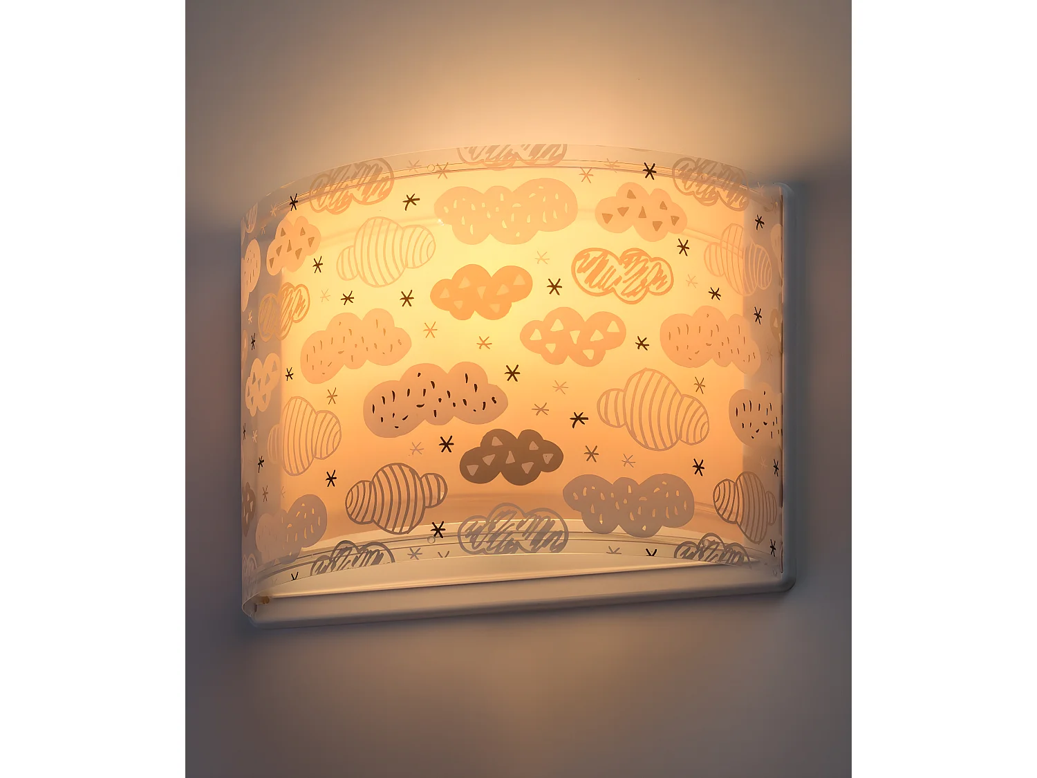 Applique per bambini Clouds nuvole rosa | DALBER