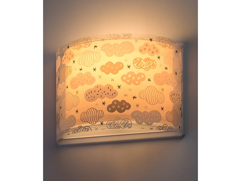 Applique per bambini Clouds nuvole rosa | DALBER