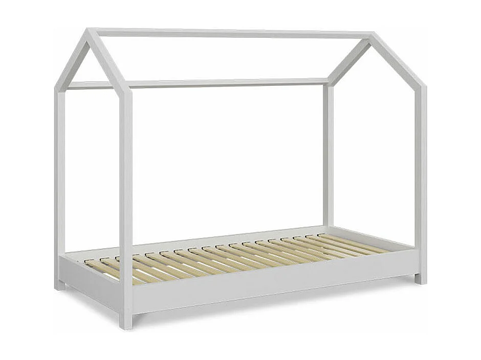 Lit cabane Blanc 90x200 cm