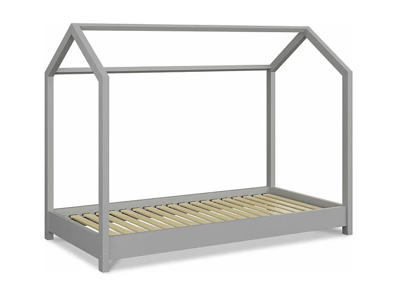 Lit cabane Gris 90x200 cm