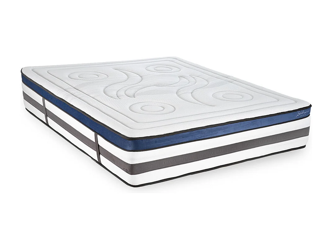 Ensemble Matelas Quintessence Mousse  Accueil Mémoire Cocooning 30cm et sommier bois 140x190cm