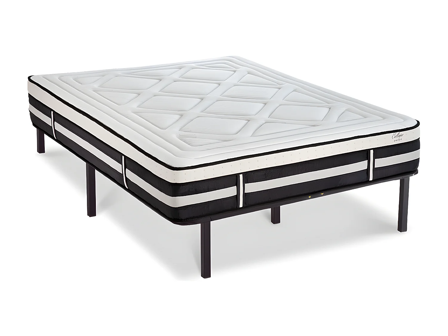 Ensemble Matelas Calliope Mousse  Accueil Mémoire de forme et sommier cadre métal 140x190cm