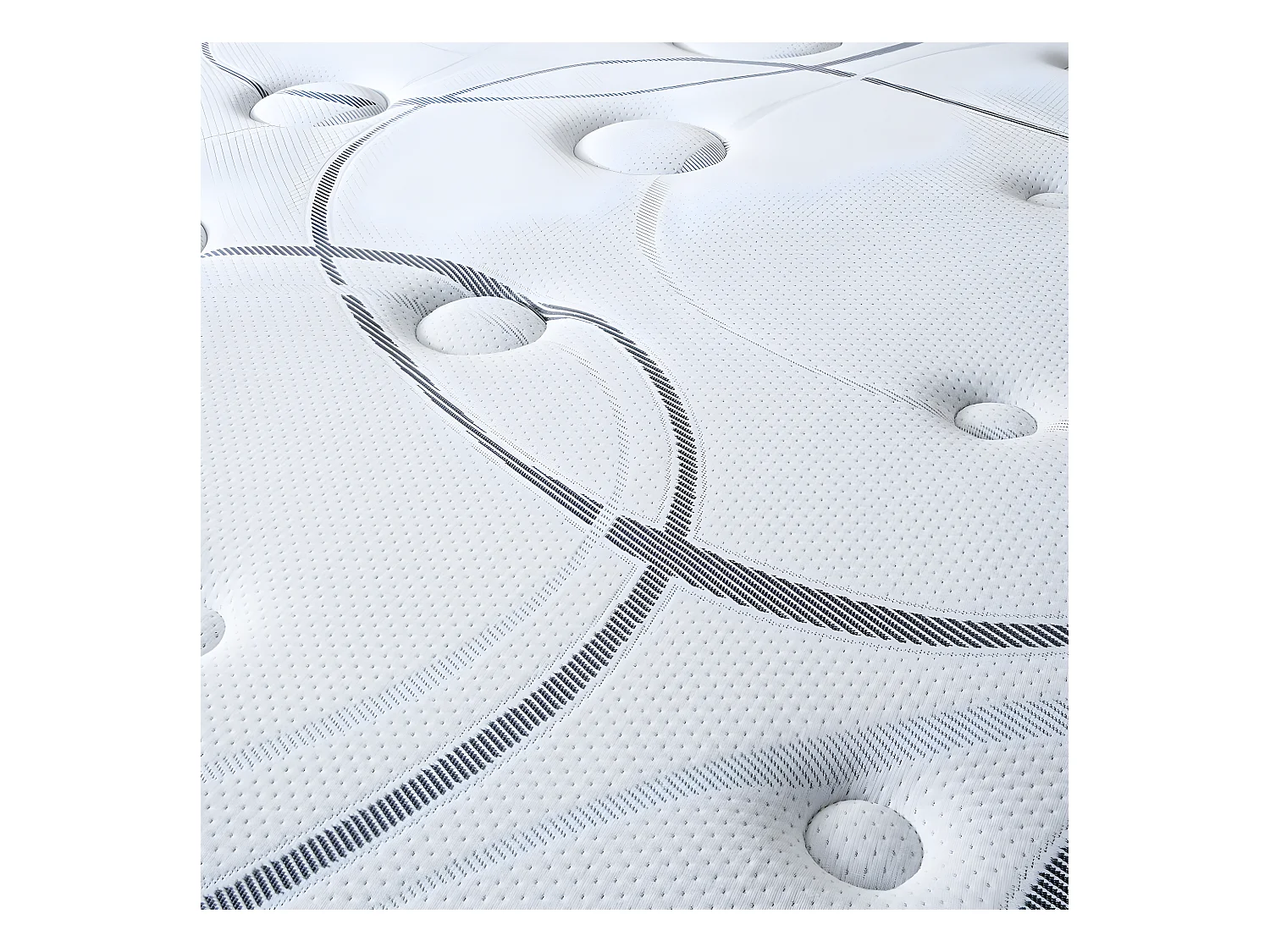 Ensemble Concorde Ressorts ensachés Accueil mémoire de forme Ferme et sommier en kit - 160x200cm