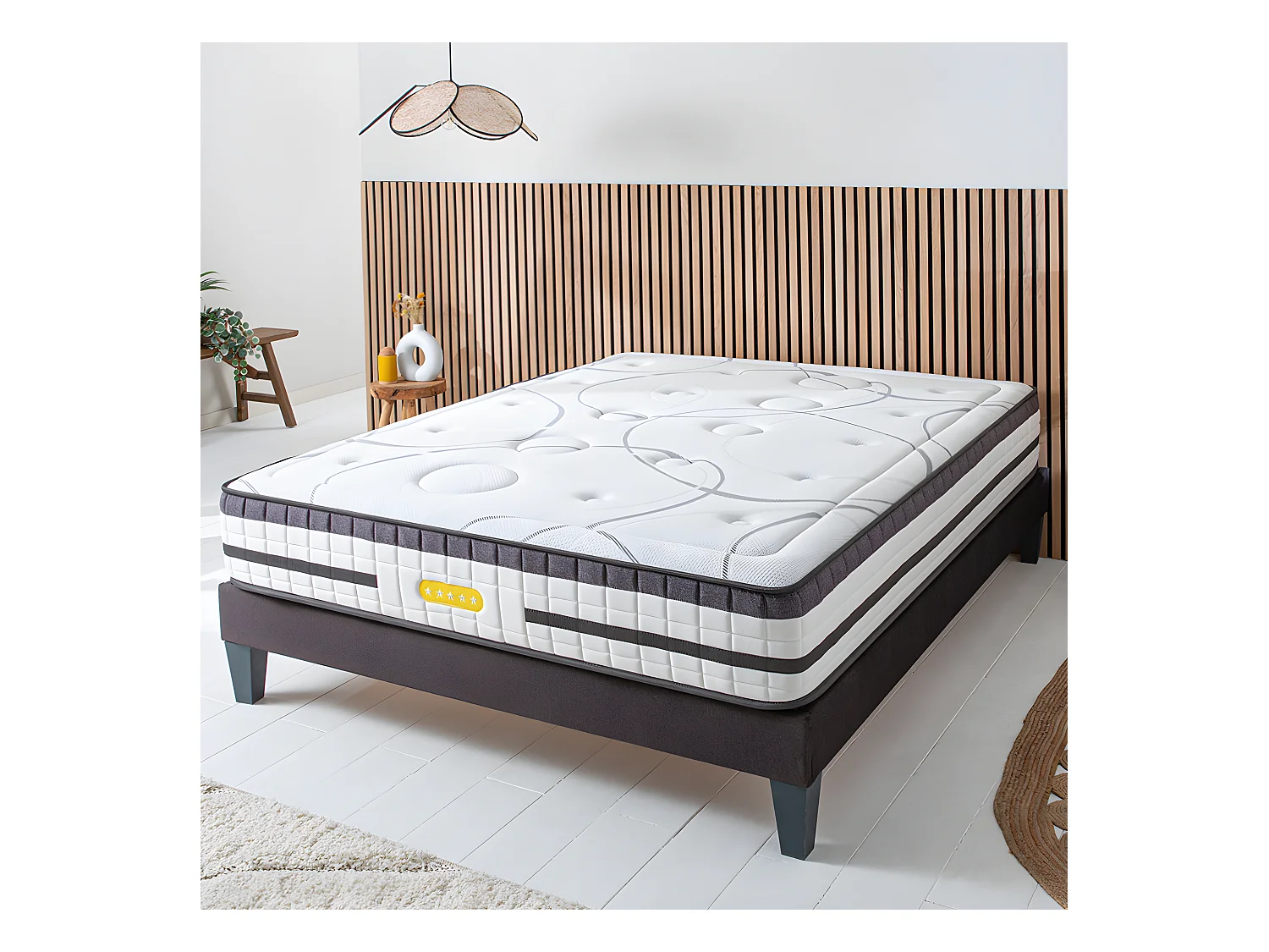 Matelas Concorde Ressorts ensachés Accueil mémoire de forme Ferme et sommier en kit - 180x200cm