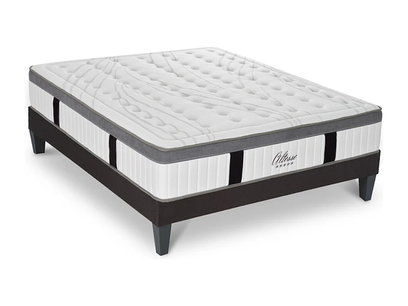 Ensemble Matelas Altesse Mousse  Accueil Mémoire de Forme Ferme et sommier en kit 160x200cm