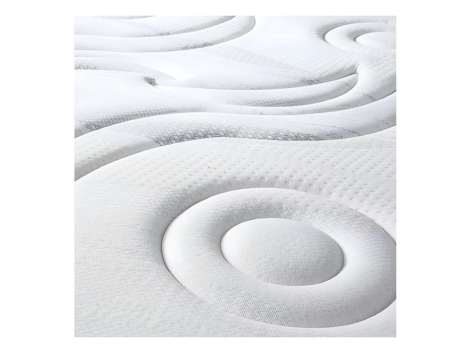 Ensemble Matelas Quintessence Mousse  Accueil Mémoire Cocooning 30cm et sommier bois - 160x200cm