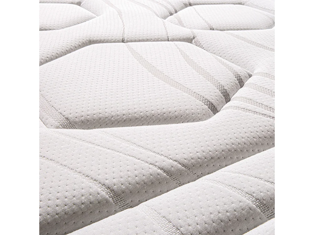 Ensemble Matelas Dolce Vita Ressorts ensachés Accueil mémoire 28cm et Sommier Kit Bois 90x190cm