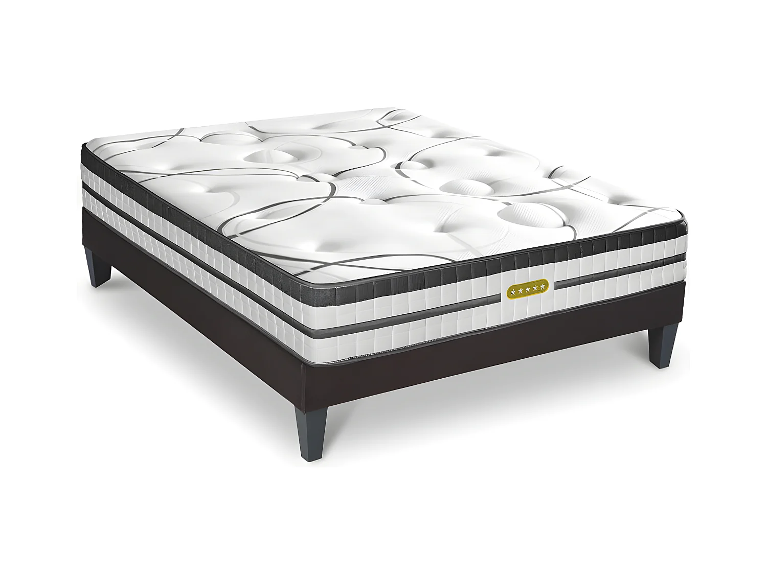Matelas Concorde Ressorts ensachés Accueil mémoire de forme Ferme et sommier en kit - 200x200cm