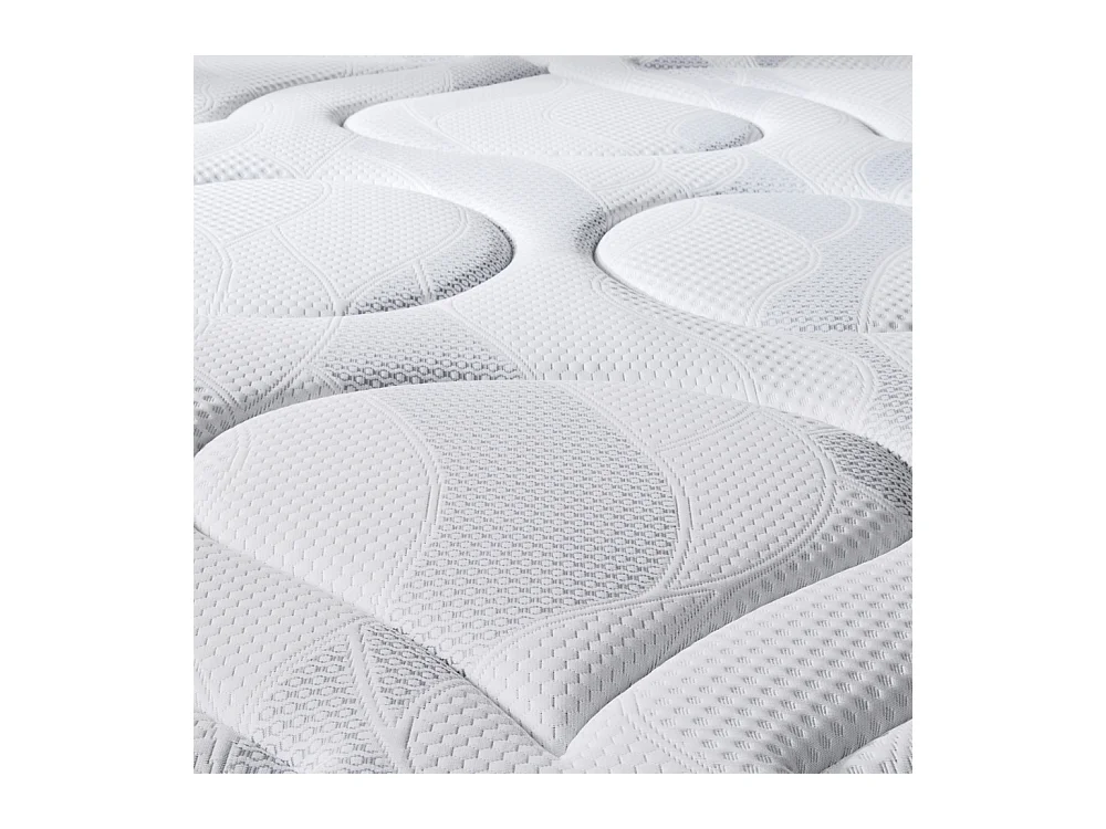 Ensemble Matelas Aubertin Ressorts ensachés Accueil mémoire et sommier kit bois noir - 140 x 190 cm