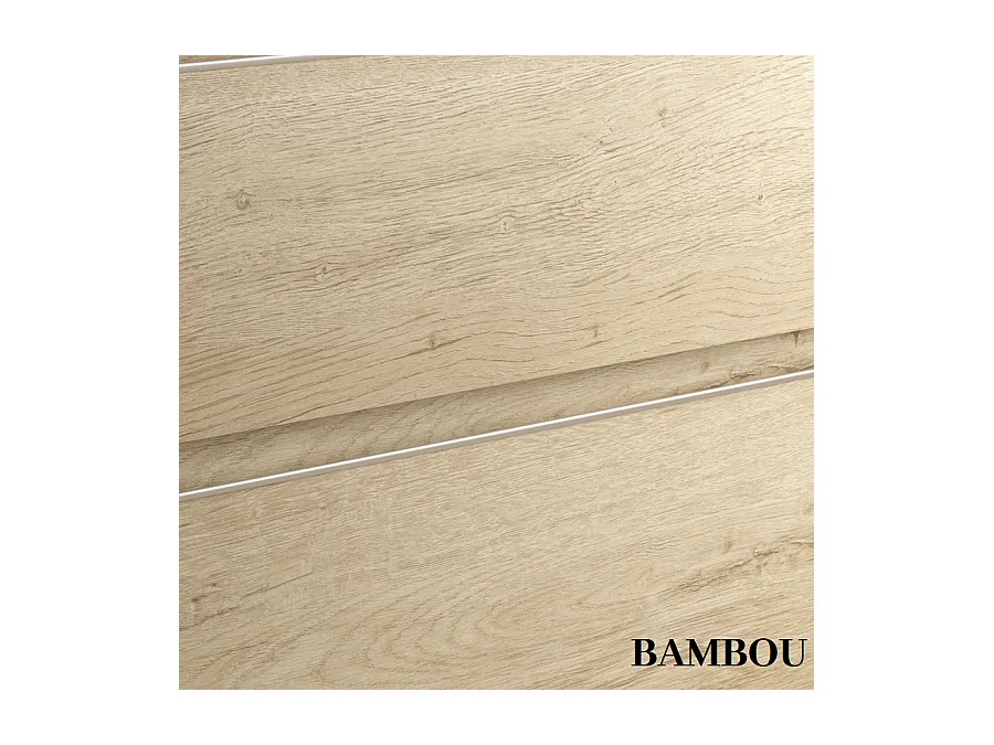 Meuble de salle de bain 80 cm simple vasque - 1 tiroir - sans miroir - PENA - bambou (chêne clair)