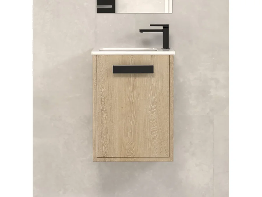 Meuble lave-mains 40x22cm - nebraska (chêne clair) - COSMOS