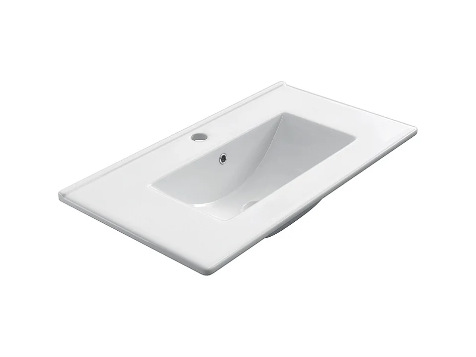 Meuble de salle de bain 70cm simple vasque sans miroir sur pieds avec portes et tiroirs - blanc - HARO