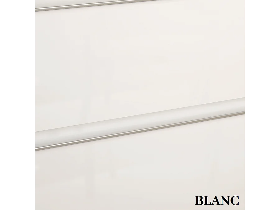 Meuble de salle de bain simple vasque - 2 tiroirs - CINTO et miroir rond led SOLEN - blanc - 80cm