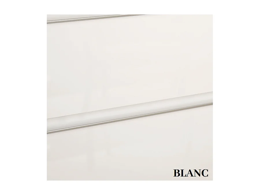 Meuble de salle de bain simple vasque - 2 tiroirs - BALEA et miroir rond Led SOLEN - blanc - 60cm