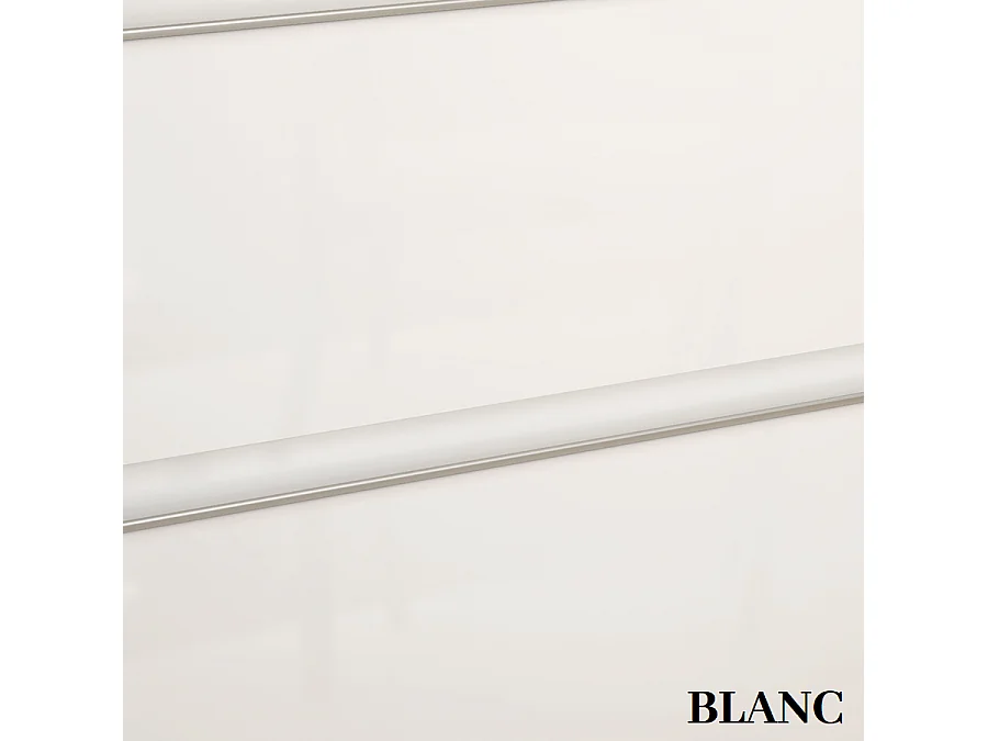 Meuble de salle de bain simple vasque - 2 tiroirs - BALEA et miroir Led VELDI - blanc - 60cm