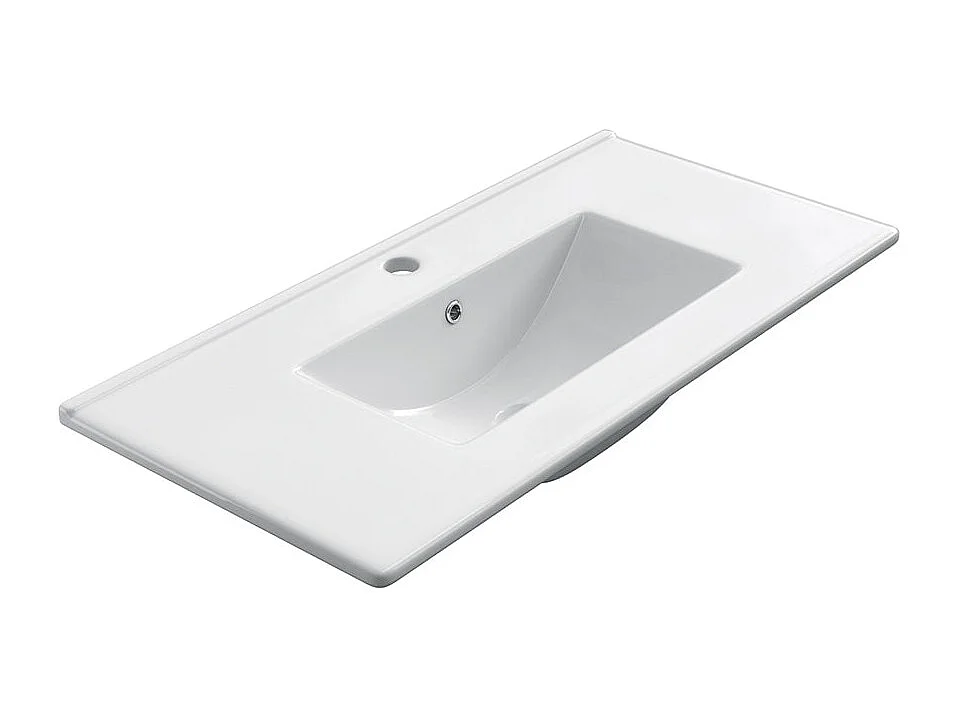 Meuble de salle de bain 70cm simple vasque - 3 tiroirs - sans miroir - PALMA - ciment (gris)